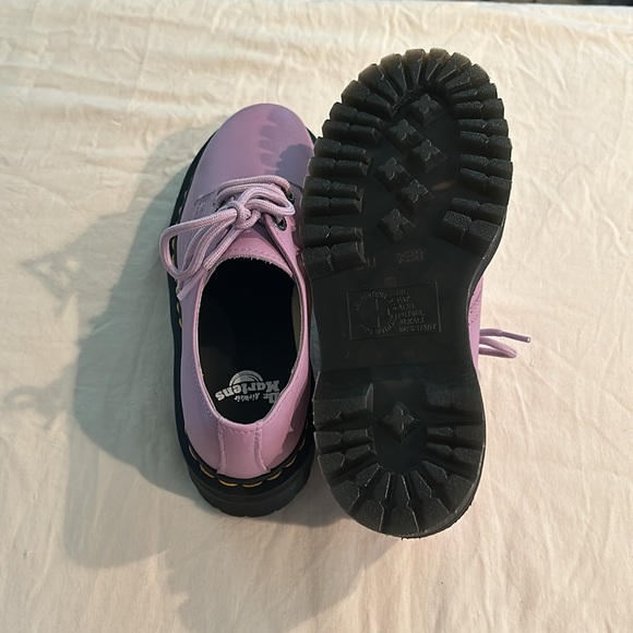 Dr. Martens platform lavender lace up leather oxford shoes - Picture 8 of 11
